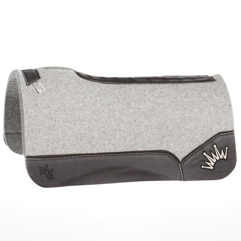 Kush 3/4 Inch Felt Saddle Pad with Brown Wear Leathers