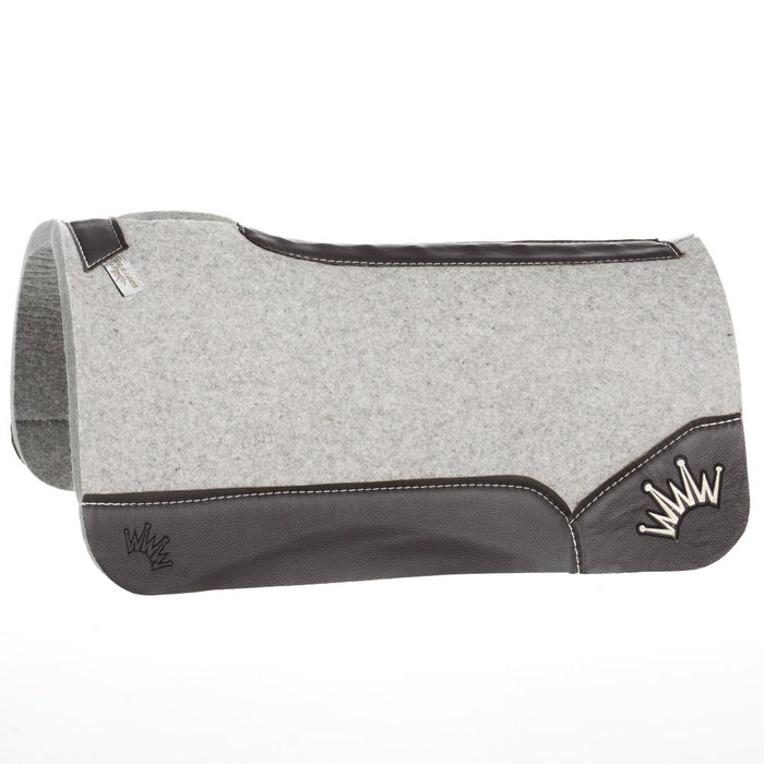 Kush 3/4 Inch Felt Saddle Pad with Brown Wear Leathers