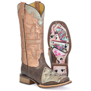 Women's Four Of A Kind 13in Pink Top Cowgirl Boots