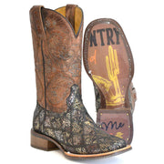 Tin Haul Footwear Women's Paisley Python 11In Top Cowgirl Boot
