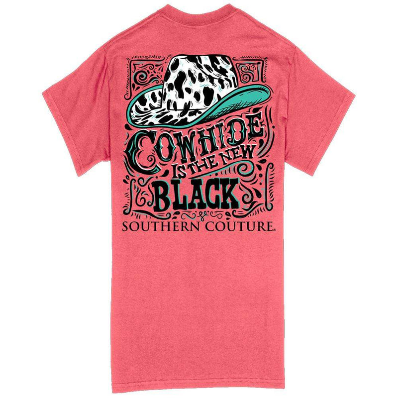 Southern Couture Women's Cowhide Is The New Black Tee