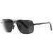 Porter Matte Black and Gray Sunglasses