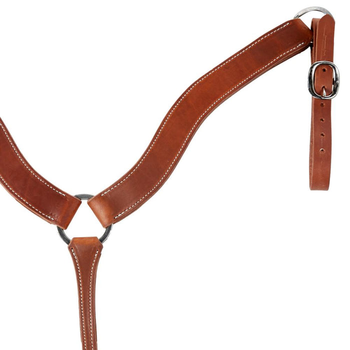 2 Inch Oiled Harness Leather Contoured Breast Collar