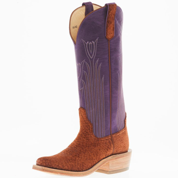 Women's Rust Carpincho Violet Buffamonte Top Boot