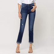 Flying Monkey Women's Cuffed Stretch Boyfriend Jeans - Resident
