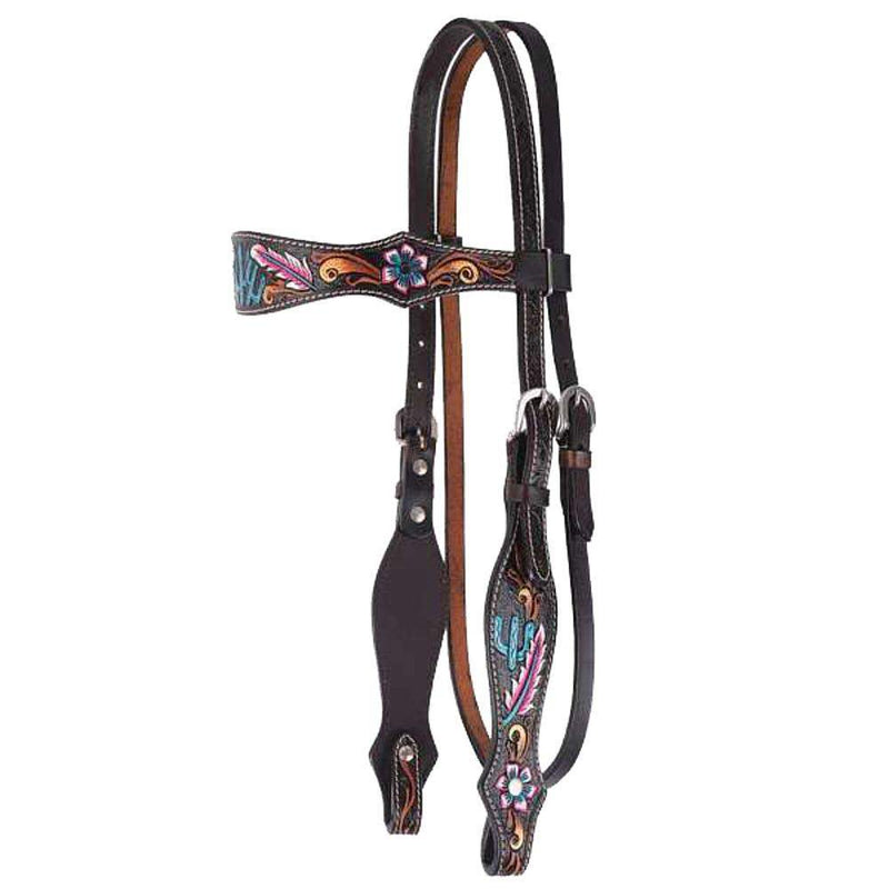 Circle Y Saddlery Desert Feather Browband Headstall