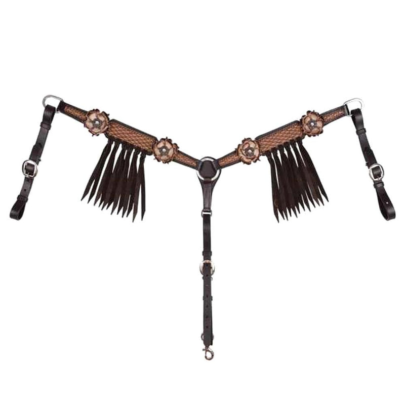 Dusty Rose Fringe Breast Collar