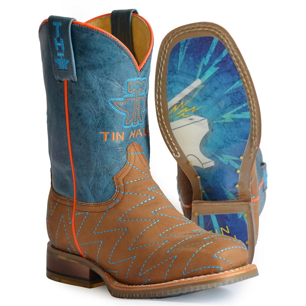 Tin Haul Tin Haul Kids Zig Zig with Anvil Sole Boot