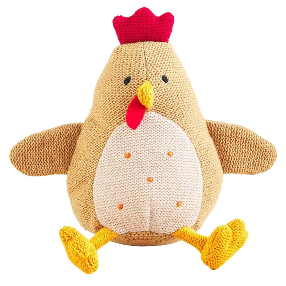 Mud Pie Rooster Farm Knit Rattle