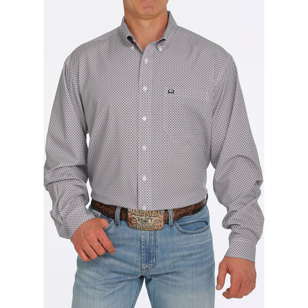 Cinch Men's Geometric Print Arena Flex Button Down