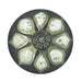 White Stone Flower Petal Brass Antique 1 1/2 Inch Concho