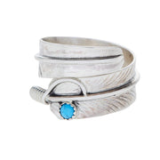Adjustable Sterling Feather Ring