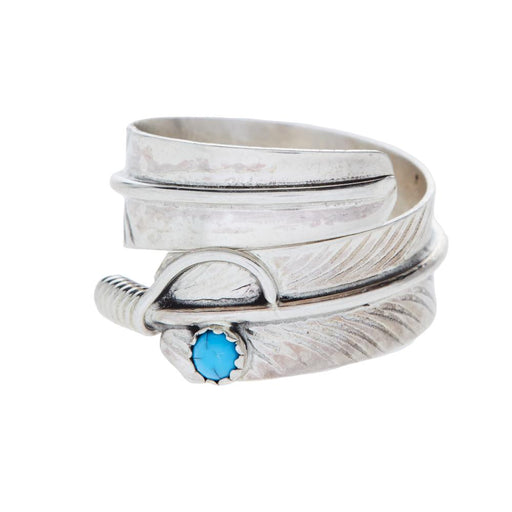 Adjustable Sterling Feather Ring