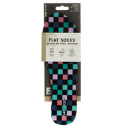 Coral Checks MicroPlush Flat Sock