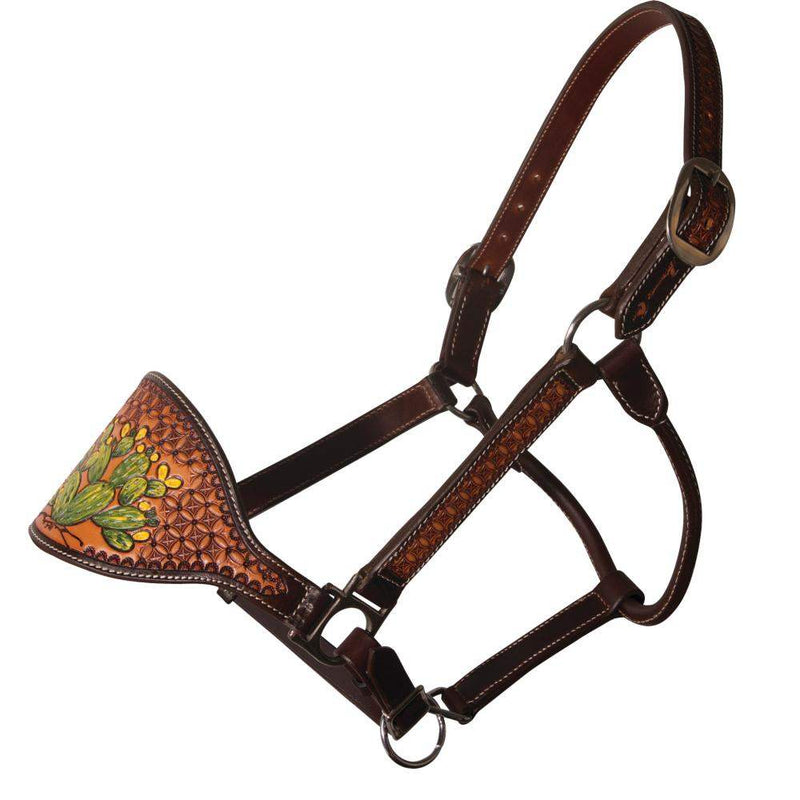 Professionals Choice Cactus Leather Bronc Halter