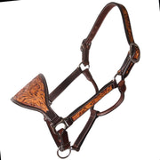 Prairie Flower Leather Bronc Halter