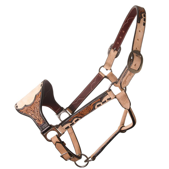 Prarie Roughout with Overlay Leather Bronc Halter