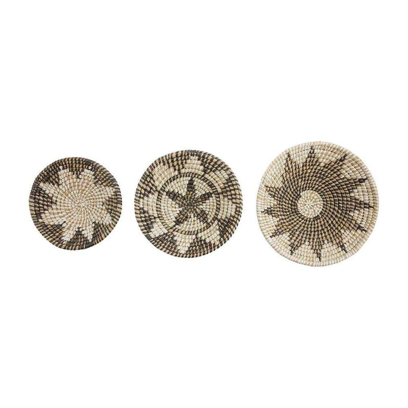 Mud Pie 3pc Woven Basket Set