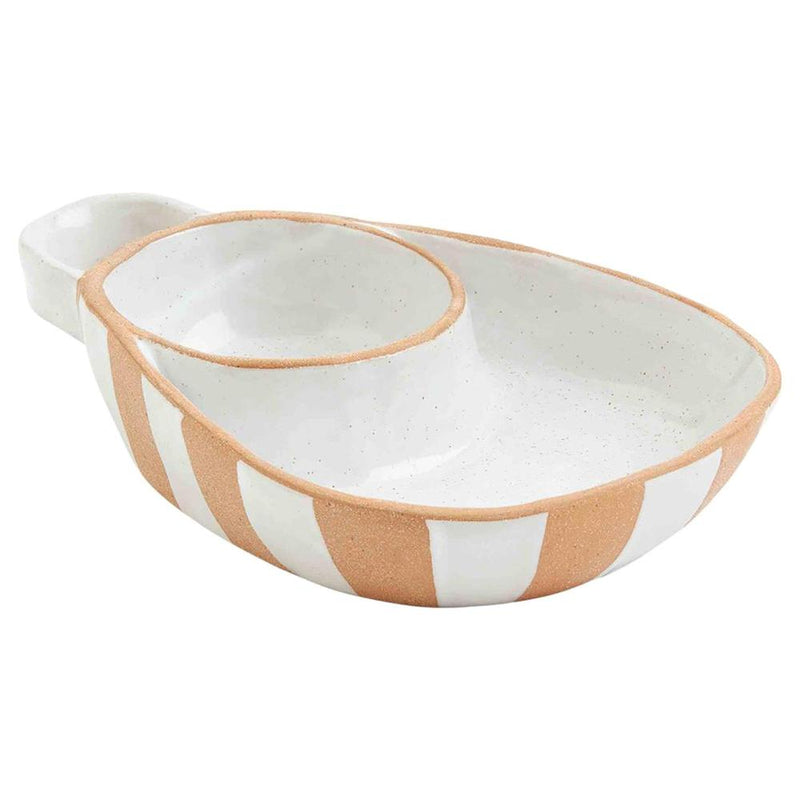 Terra Cotta Chip Dip Server