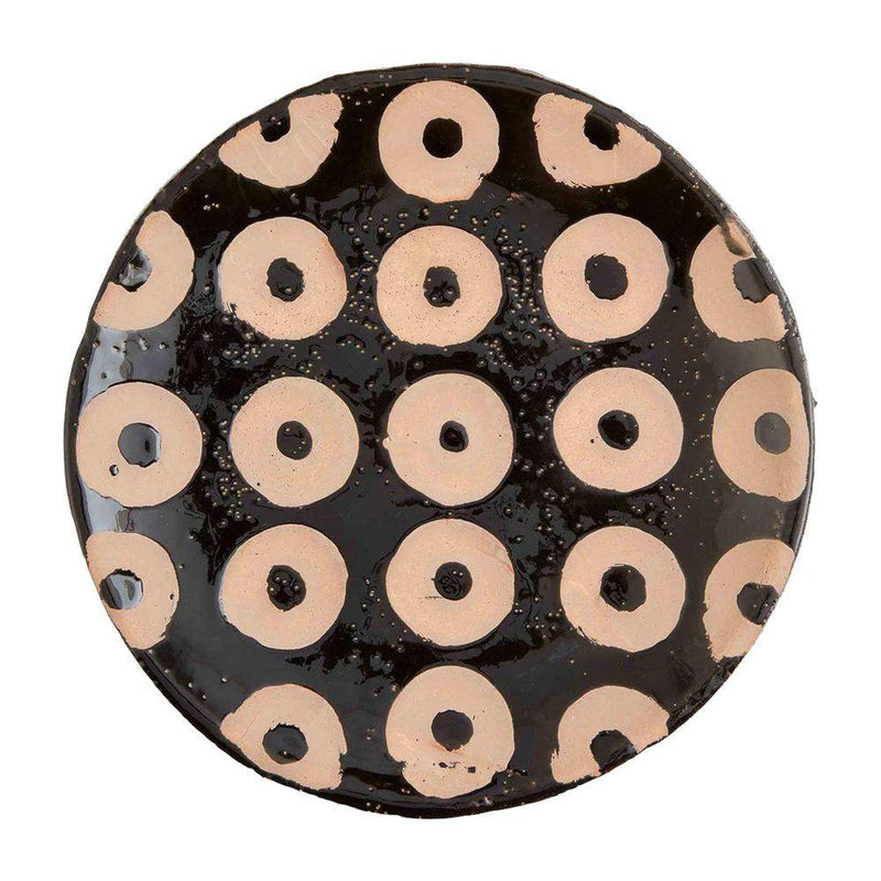 Mud Pie Filled Black Terra Cotta Platter