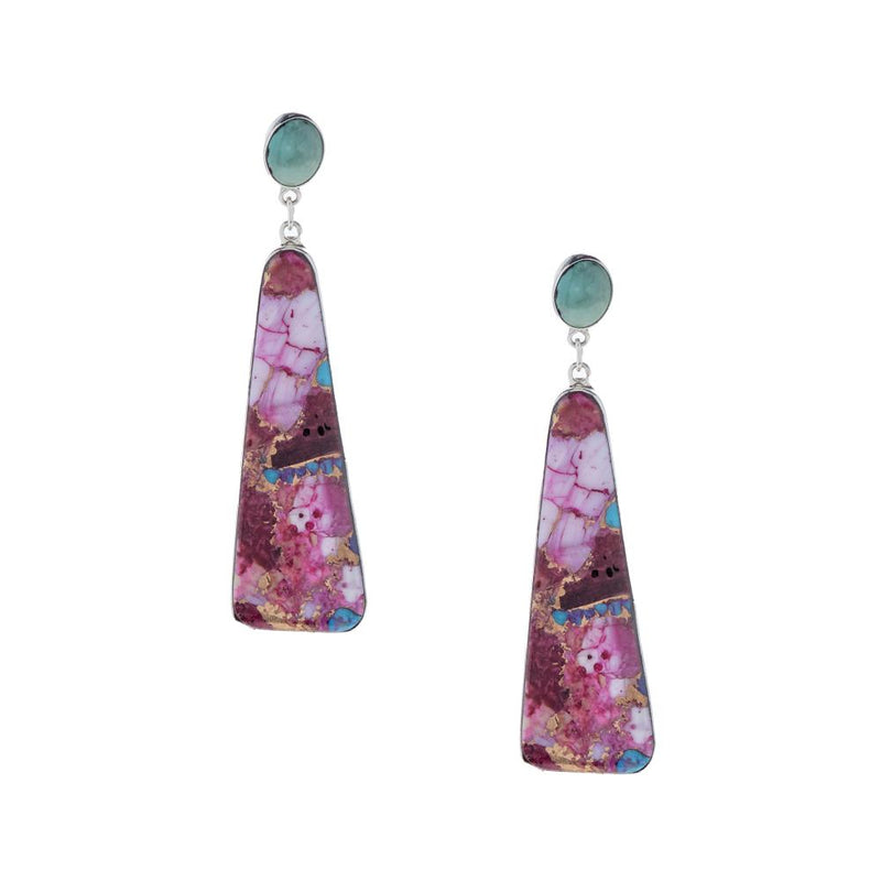 Pink Dahlia Dangle Earring