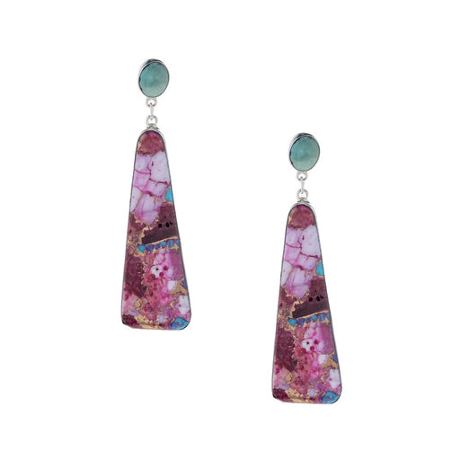 Pink Dahlia Dangle Earring