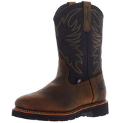Men's Waterproof Square Toe Wellinton Crazyhorse Steel Toe Boot