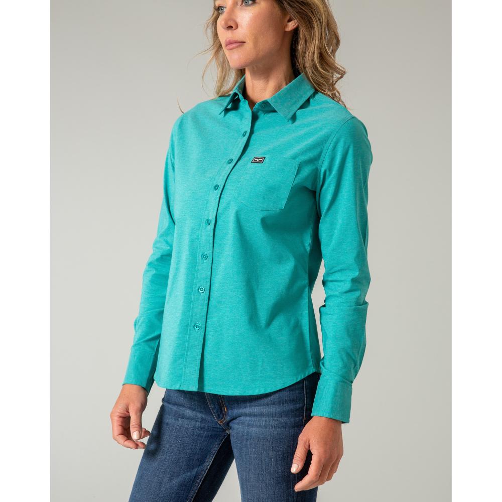 Kimes Ranch Long Sleeved Shirt - Go-Round Teal Check