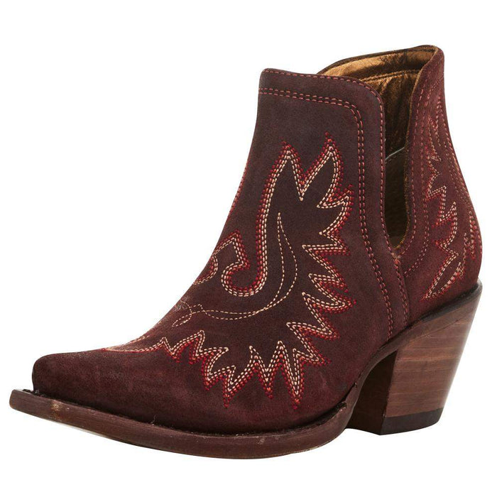 Women's Dixon Merlot Suede Snip Toe Bootie