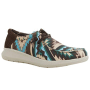 Men's Hilo Stretch Lace Blue Southwest Print Dark Denim Casual Shoe