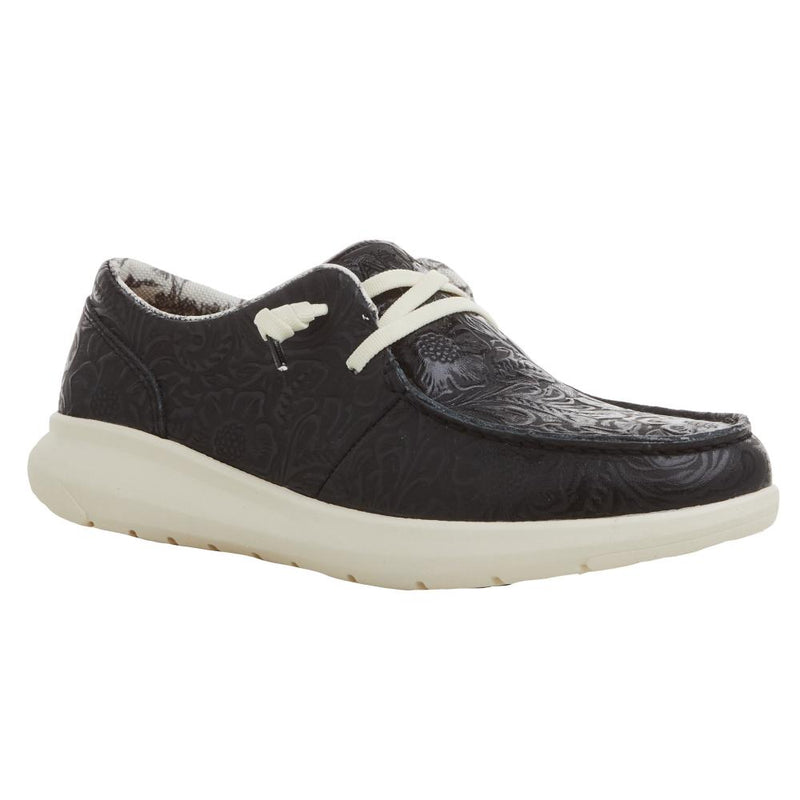Women's Hilo Black Floral Emboss Casual