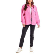 Mud Pie Women's Pink Whitman Shacket