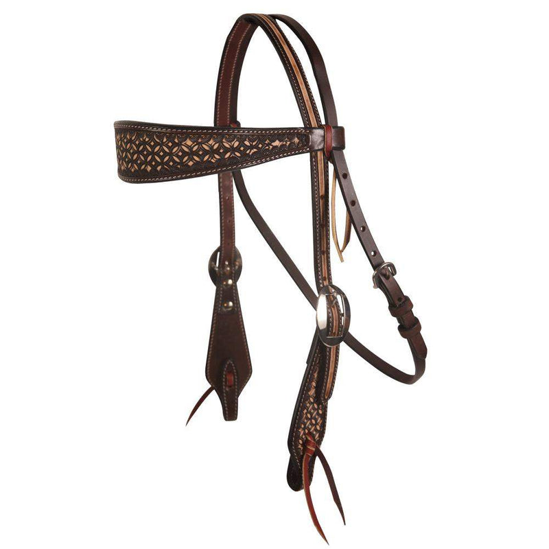 Professionals Choice Chocolate Geometric Browband Headstall