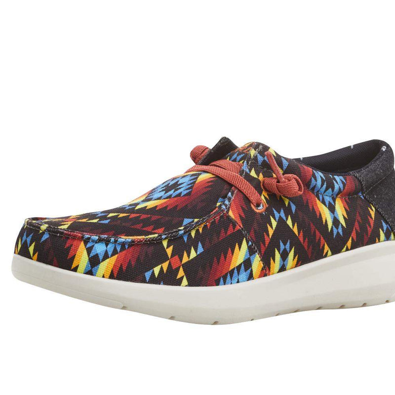 Men's Hilo Stretch Lace Fiery Aztec Print Dark Denim Casual Shoe