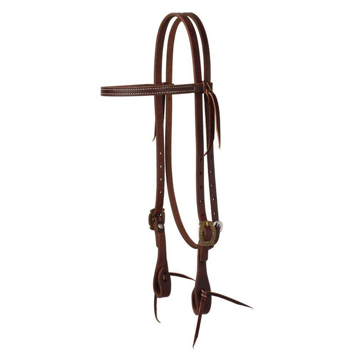 Weaver Leather Vintage Brass Center Bar Buckle Browband Headstall