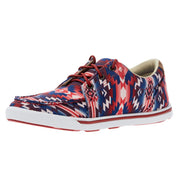 Women's Retro Red Ombre Aztec Print Low Top Casual Shoes