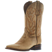 Circle G Men's Tan Cowhide Vamp 12in Tan Cowhide Top