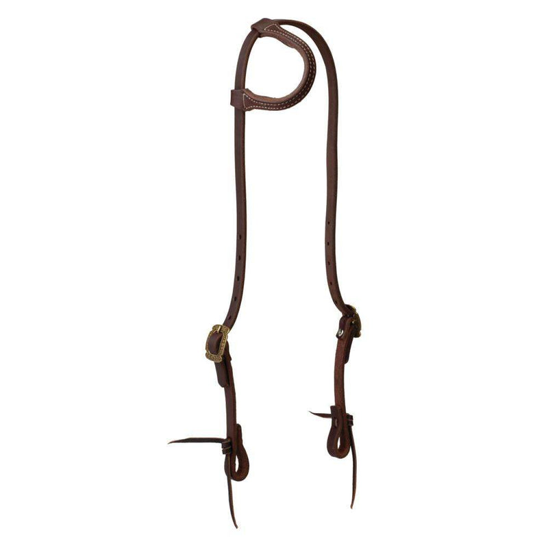 Weaver Leather Vintage Brass Center Bar Buckle Single Ear Headstall