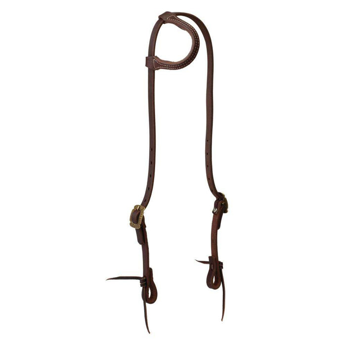 Weaver Leather Vintage Brass Center Bar Buckle Single Ear Headstall