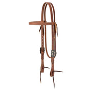 ProTack Silver Flower Browband Headstall
