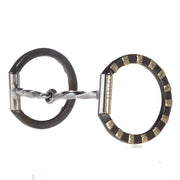 Twisted Wire Engraved D Ring Snaffle Bit