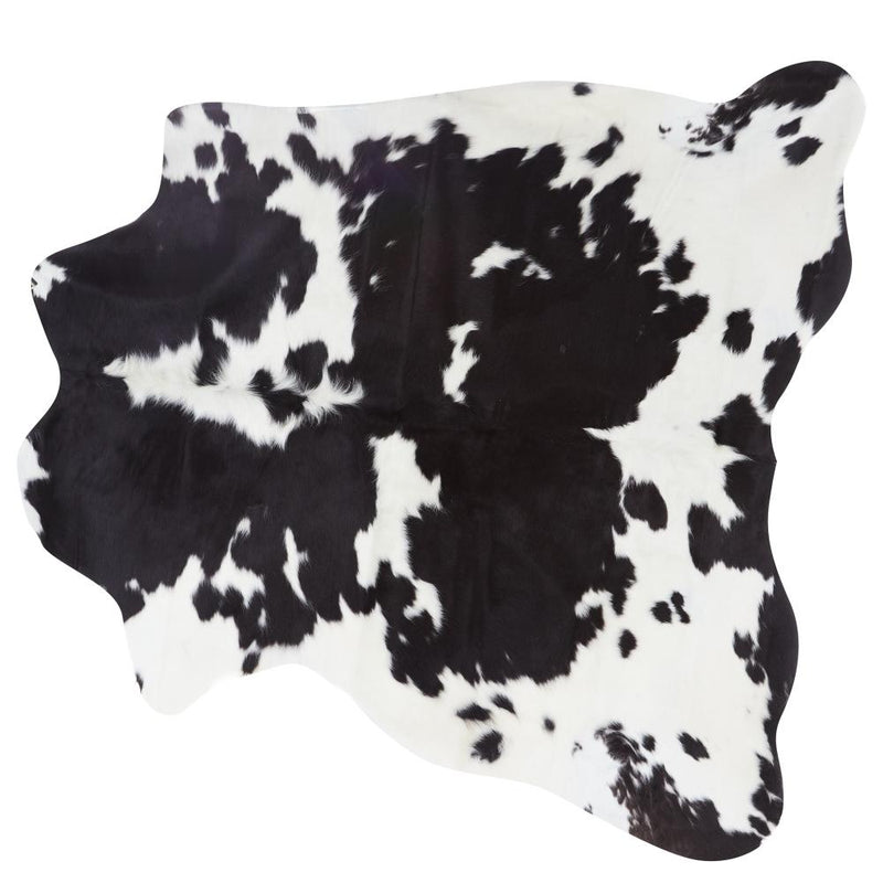 and White Cowhide Rug