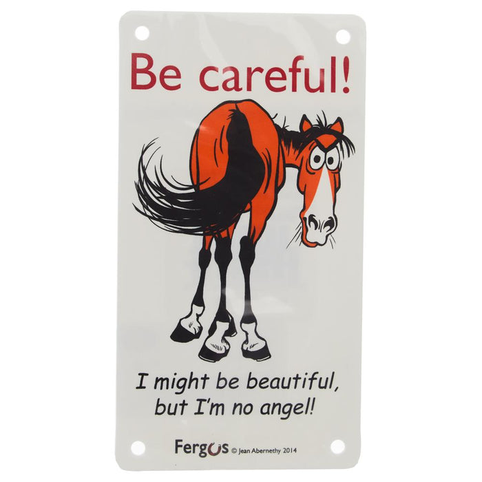 Be Careful Stall Sign