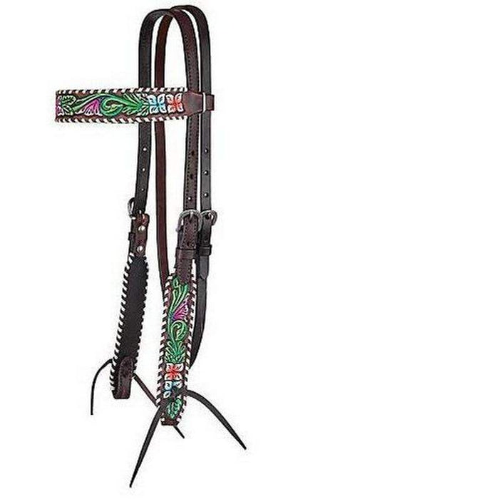 Circle Y Saddlery Vibrant Garden Browband Headstall