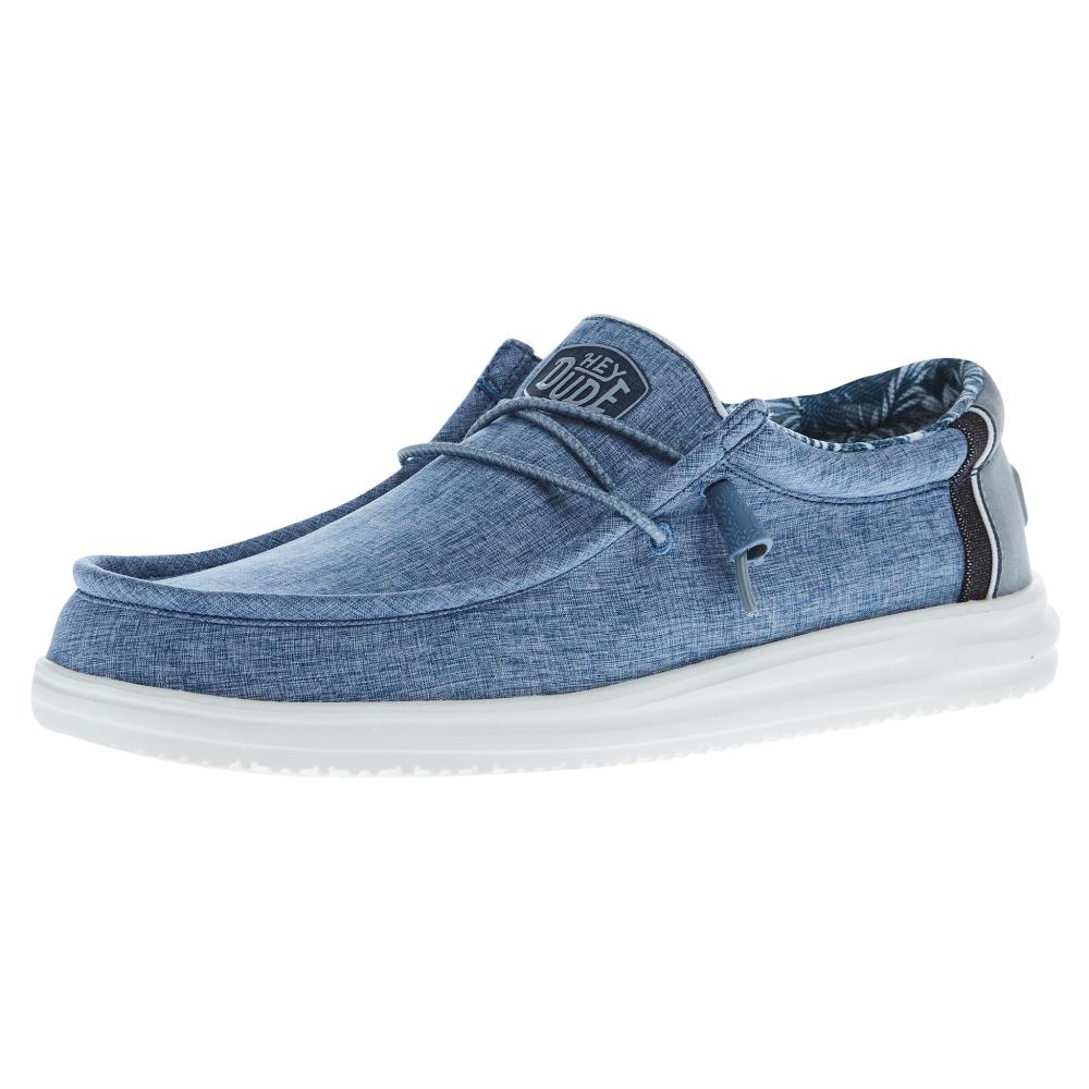 Hey Dude Men's Wally H2O Blue Overcast Casual Shoe