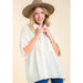 Umgee Usa Inc. Womens Pleated Off White Top