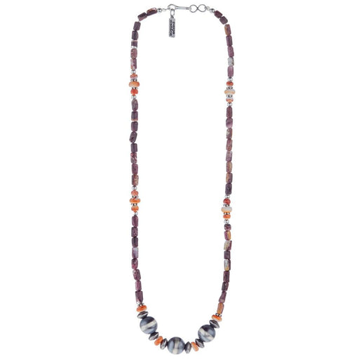 Purple and Orange Spiny Oyster Necklace