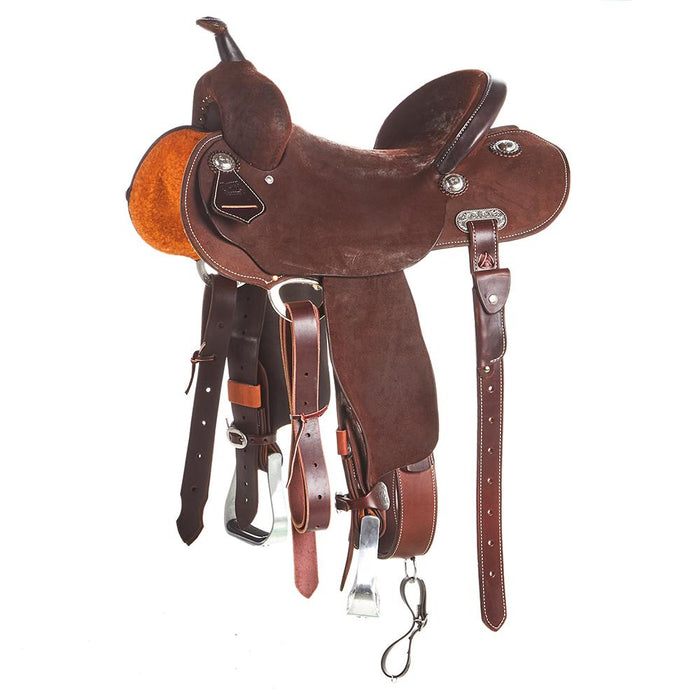 14 1/2 Inch 20HDX Chocolate Roughout Barrel Saddle
