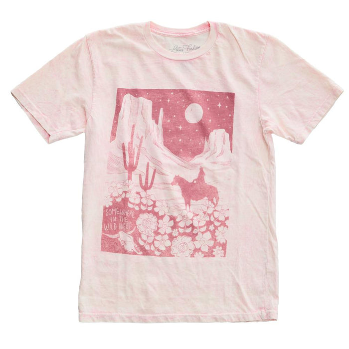 Women's Somewhere in The Wild Pink Mineral Tee