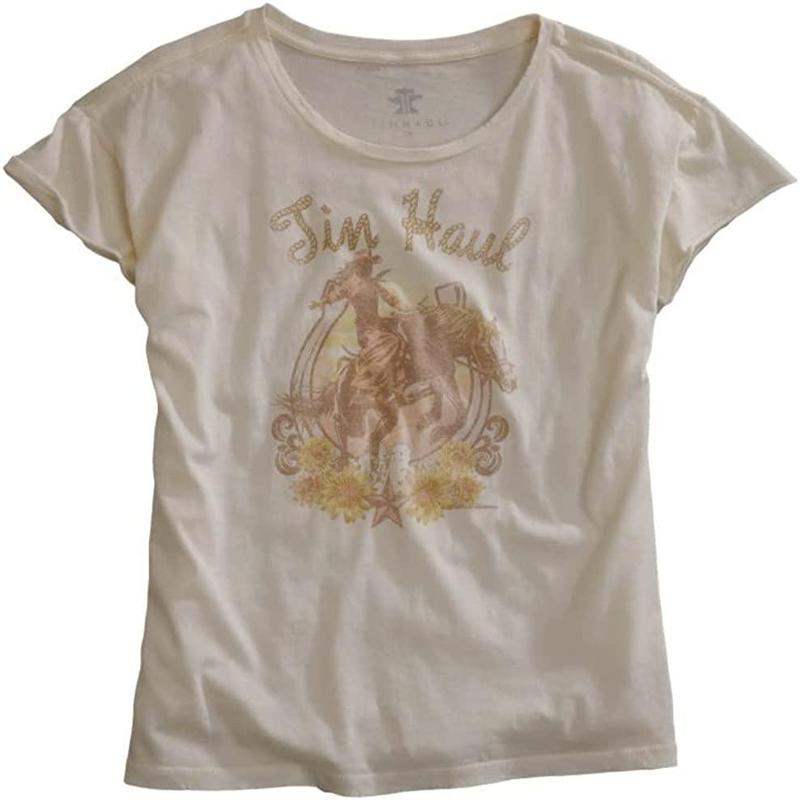 Tin Haul Womens Buckin Cowgirl Tee Shirt
